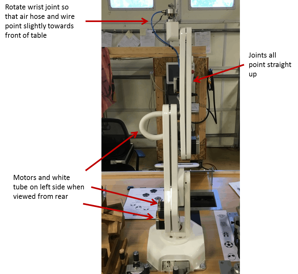 R12 arm in 'home' position