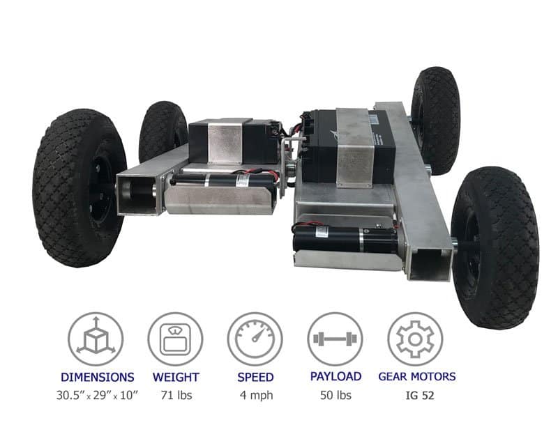 NEW 4WD Robot With Center Pivot Chassis