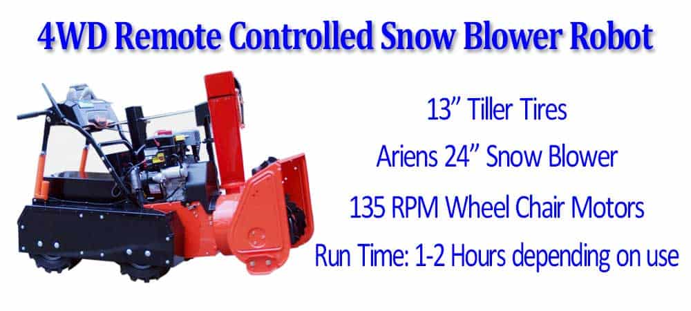 SuperDroid Robots 6WD Snow Plow Robot