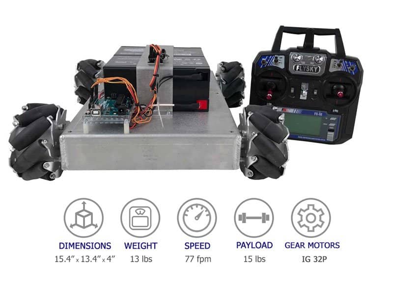 SuperDroid Robots Mecanum Vectoring Robot